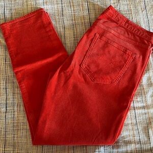 Red corduroy Sexy Boyfriend style Gap pants